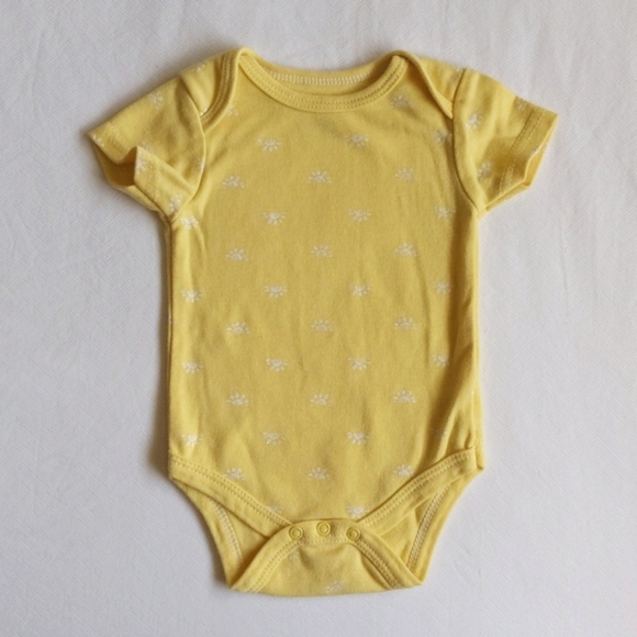 kyle & deena yellow sunshine unisex short sleeve bodysuit diaper shirt 3-6 month - Picture 2 of 6
